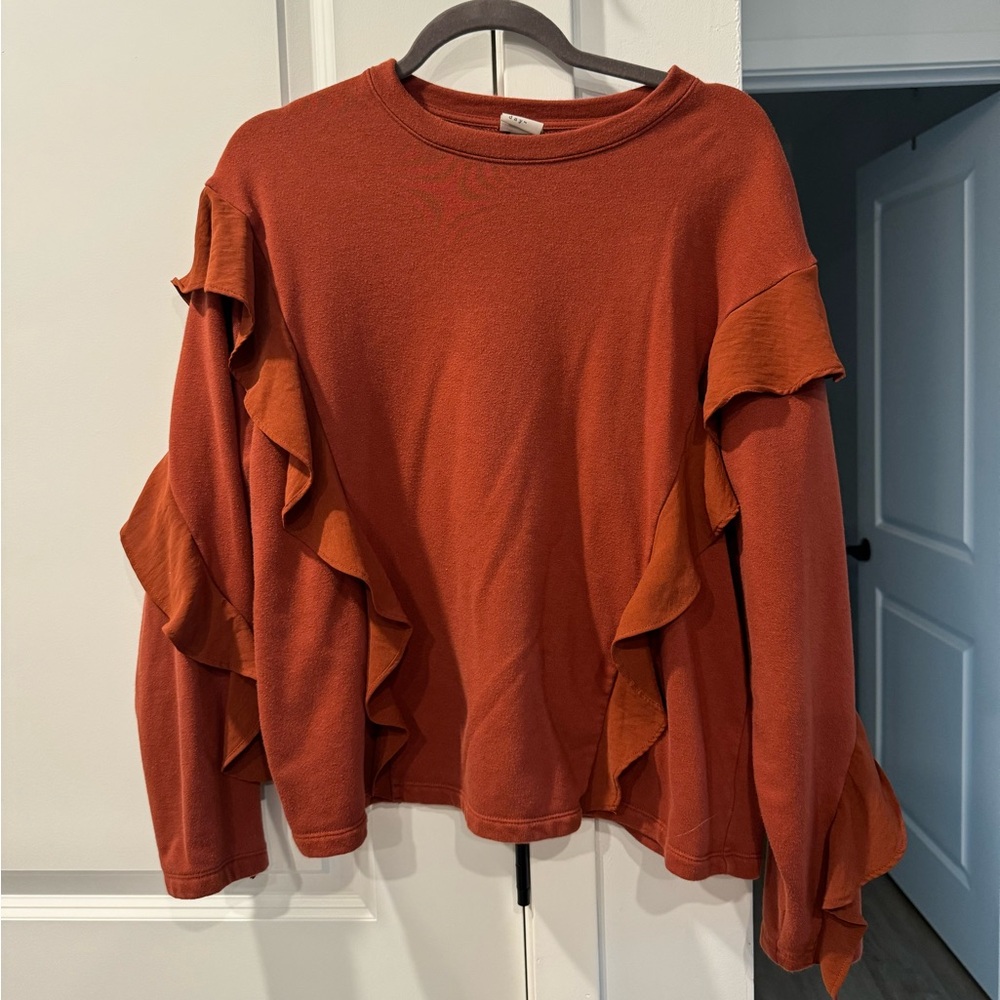 A New Day Ruffle Crew Sweater